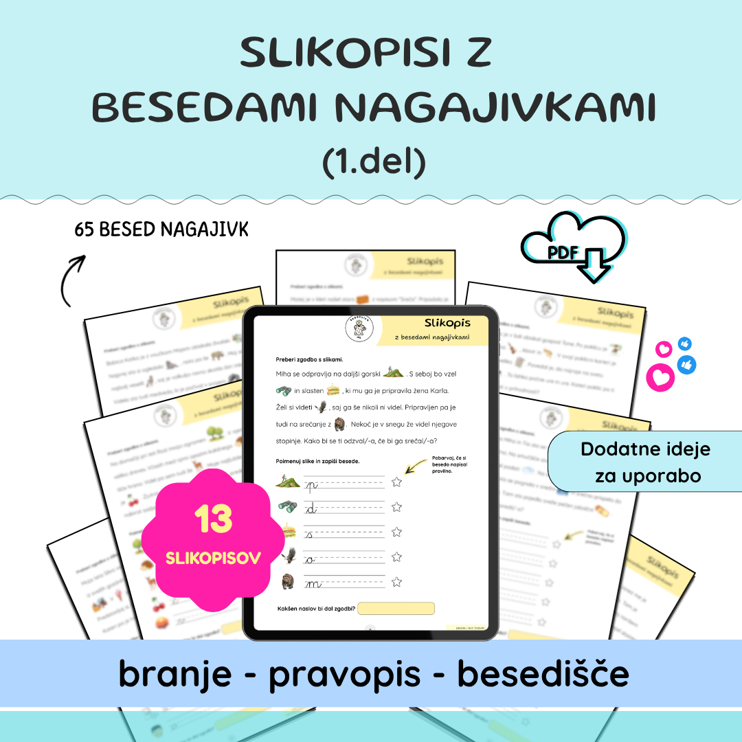 Slikopisi z besedami nagajivkami (1. del)